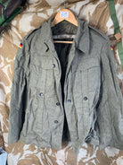 West German Field Jacket Green Wool Shirt Military Uniform Germany - 35" Chest - The Militaria Shop