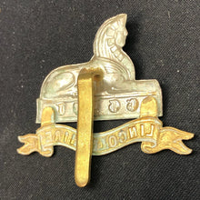 Load image into Gallery viewer, Original WW2 British Army Cap Badge - Royal Lincolnshire Regiment - The Militaria Shop

