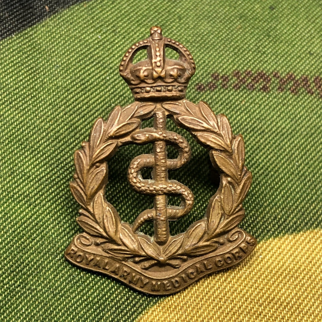 Original British Army WW2 Collar Badge - Royal Army Medical Corps RAMC - The Militaria Shop