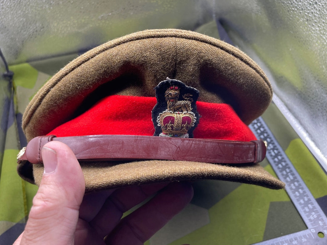 Original British Army Staff Officer's Badged Cap - Size 6 7/8ths - The Militaria Shop