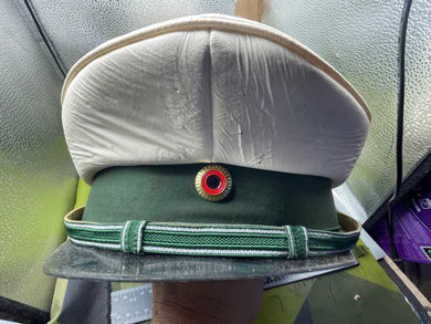 Original Vintage German Police Officer's Peaked Cap - Size 56cm - The Militaria Shop