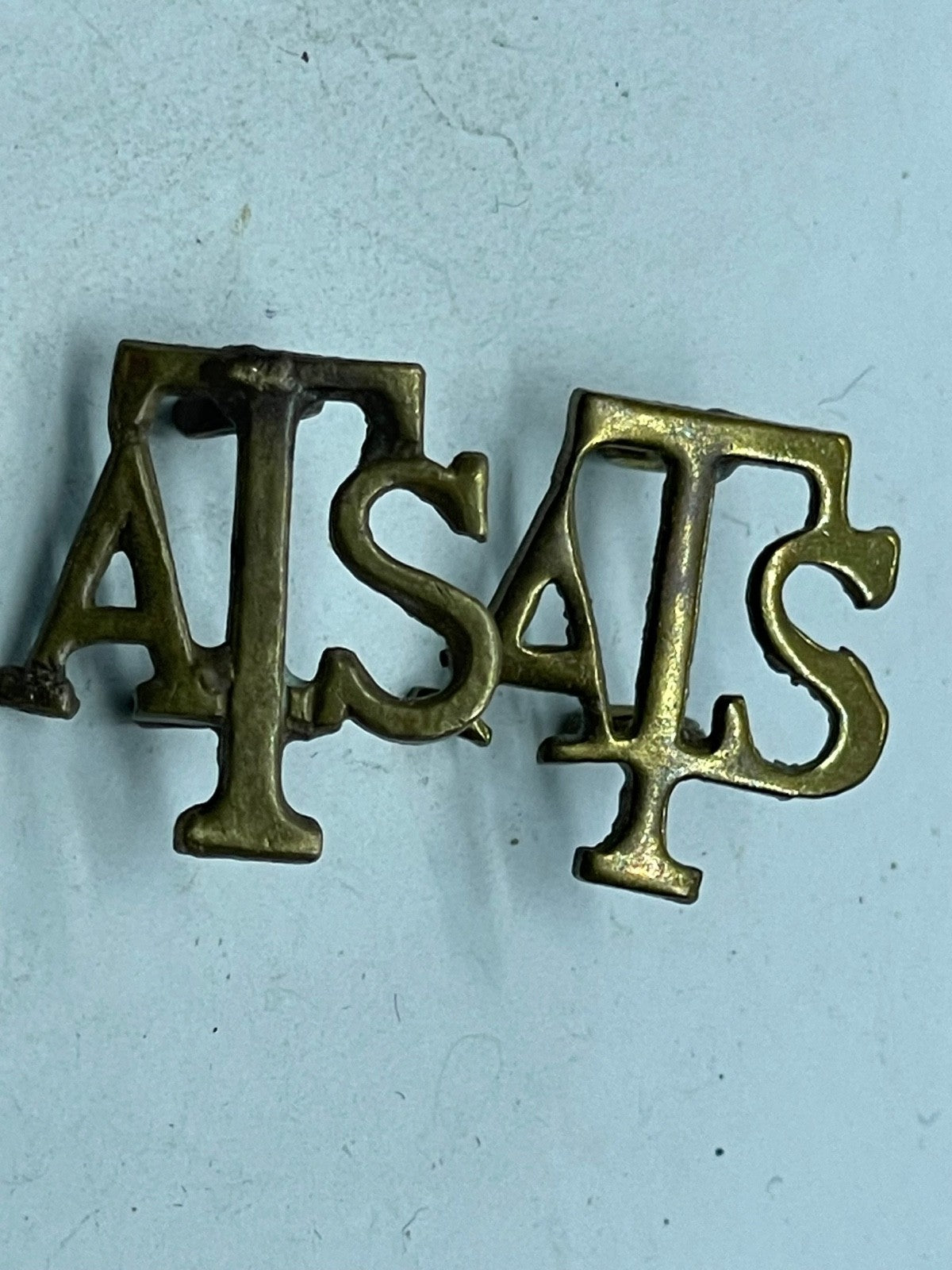 Original Pair WW1 British Army Auxiliary Territorial Service ATS Shoulder Titles - The Militaria Shop