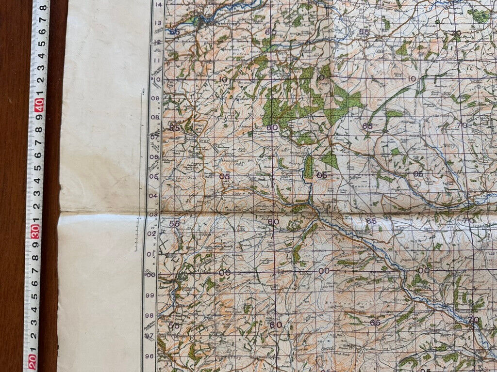 Original WW2 British Army GSGS OS Map of Great Britain - Bishop's Castle - The Militaria Shop
