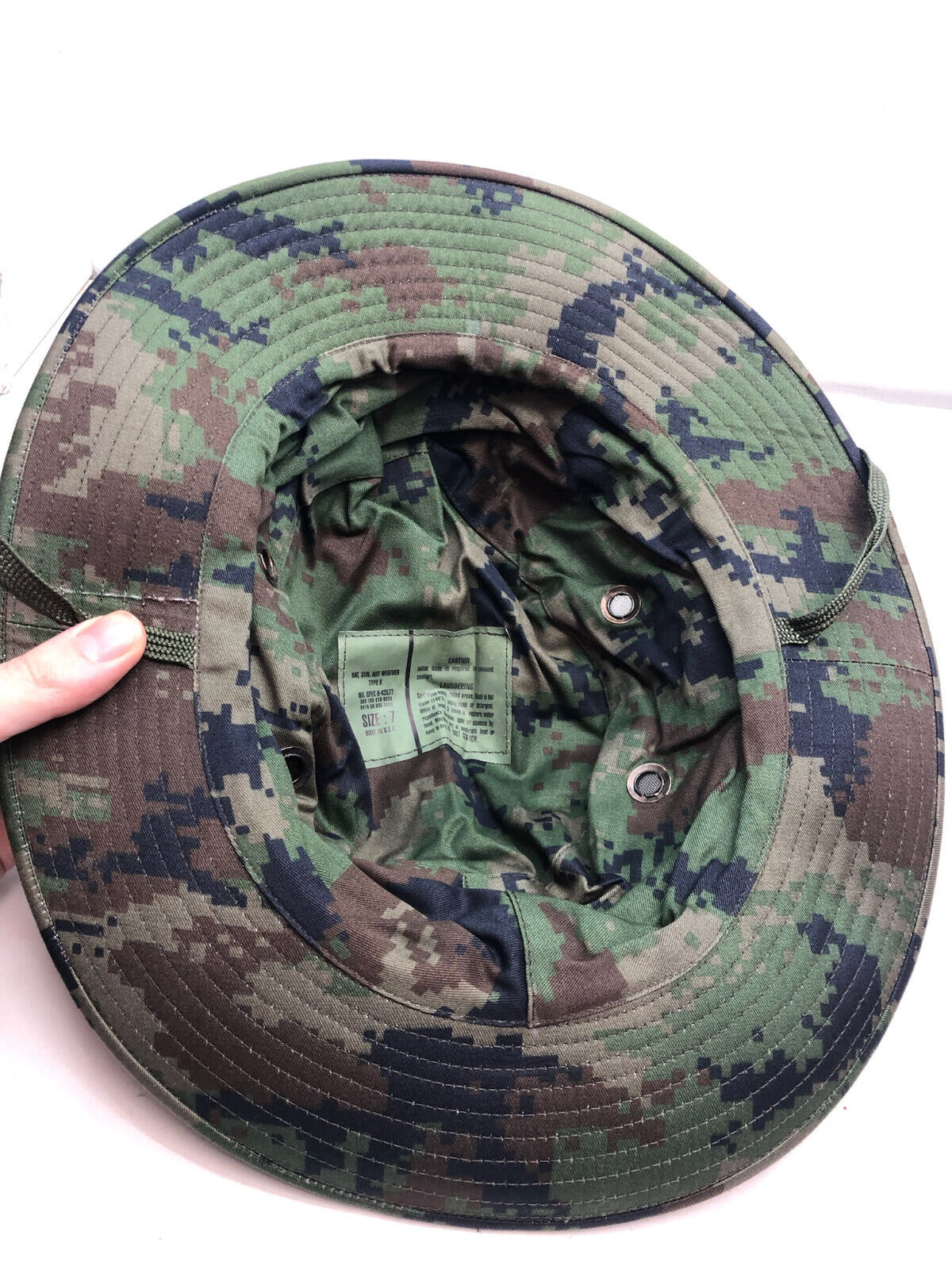 Genuine US Army Digital Jungle Camouflage Boonie Sun Hat Type II - Size 7 - The Militaria Shop