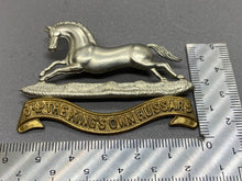 Load image into Gallery viewer, British Army 3rd The Queen&#39;s Own Hussars Regiment Cap Badge
