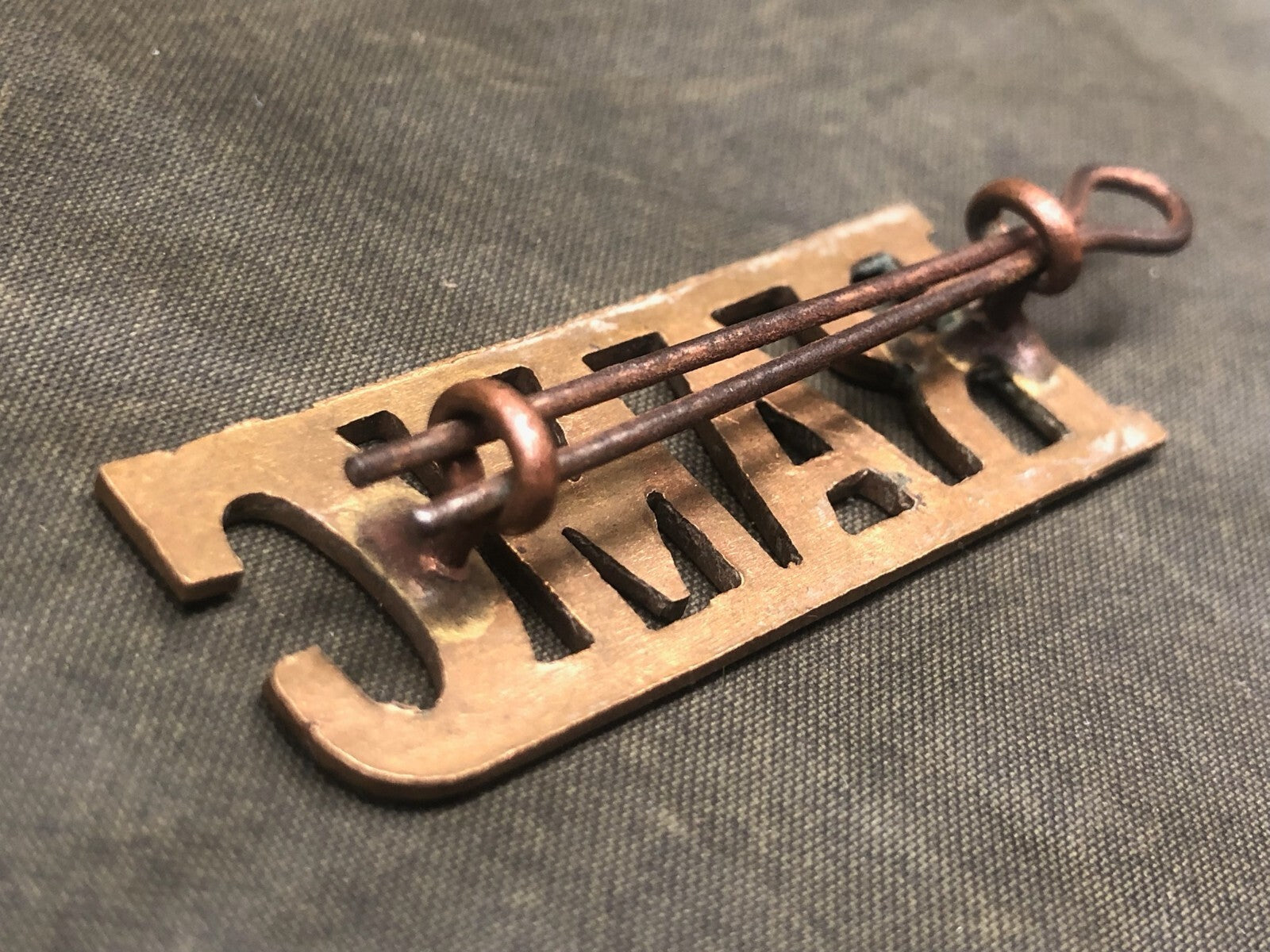 Genuine British Army Brass Shoulder Title - Royal Army Medical Corps - The Militaria Shop