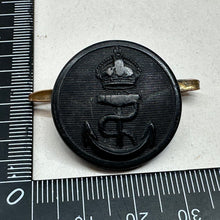 Load image into Gallery viewer, Original WW2 British Royal Navy Button Sweetheart Brooch
