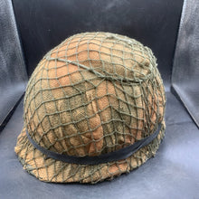 Load image into Gallery viewer, Genuine Dutch Army M53 Euroclone of US M1 Camouflaged Helmet &amp; Liner Set - The Militaria Shop
