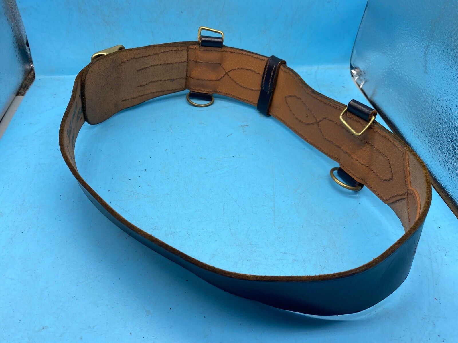 Original British Army Officers Sam Browne Belt - Approx 32" Waist - The Militaria Shop