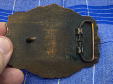 Load image into Gallery viewer, Interesting Large Metal Livingstone Wells &amp; Co Belt Buckle
