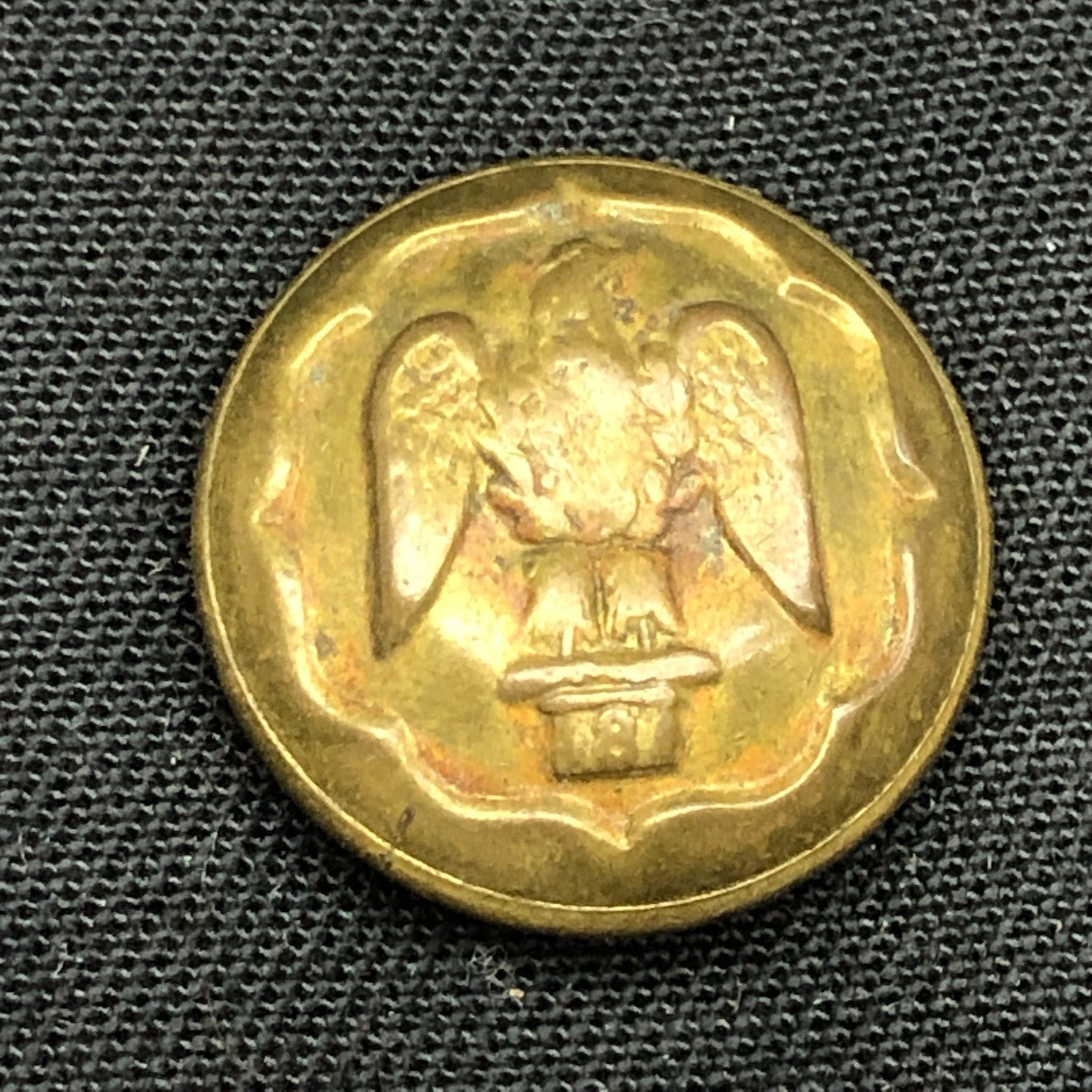 Original WW1 British Army Royal Irish Fusiliers Regiment Button - The Militaria Shop
