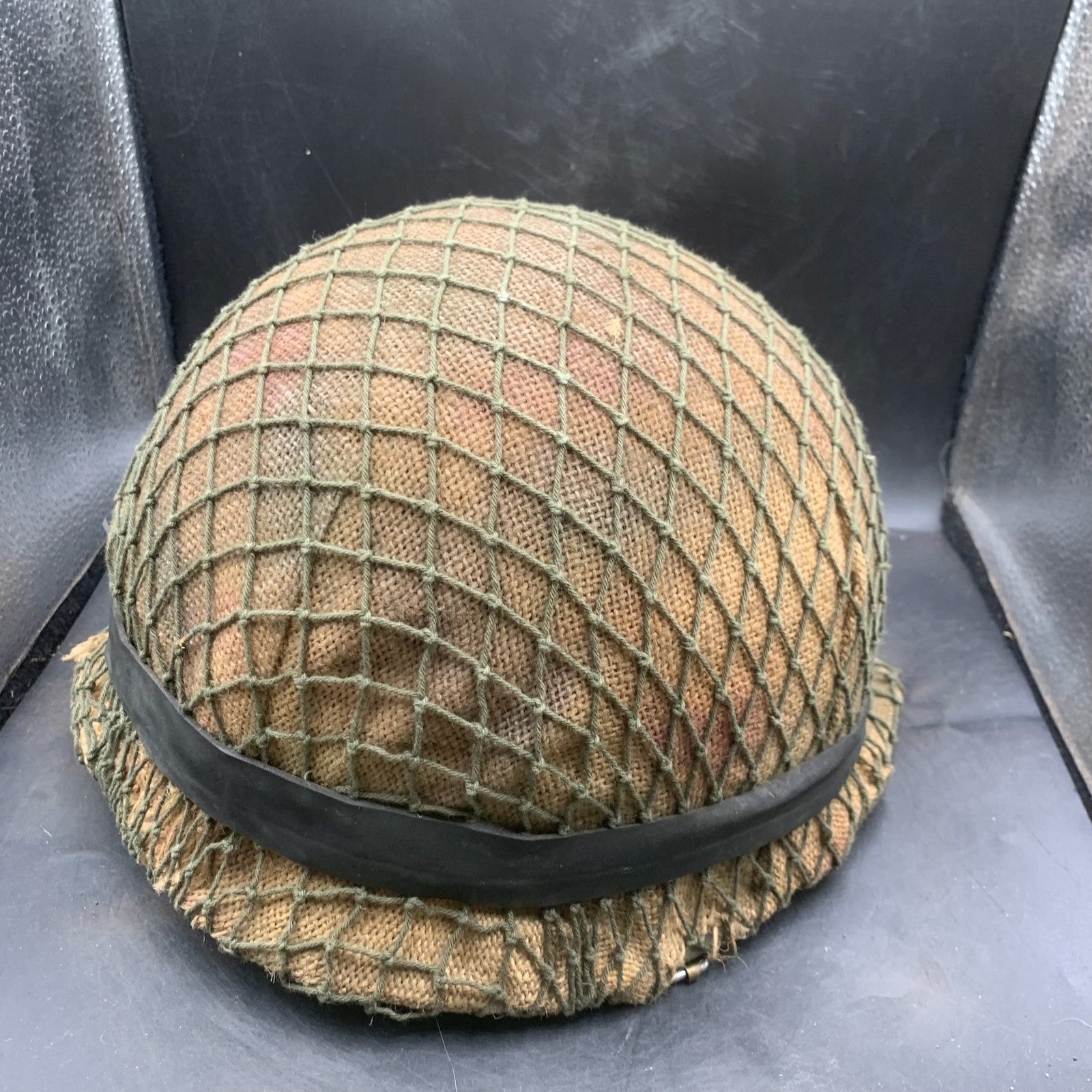 Genuine Dutch Army M53 Euroclone of US M1 Camouflaged Helmet & Liner Set - The Militaria Shop