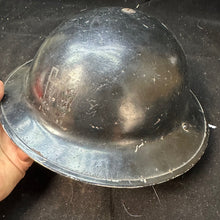 Load image into Gallery viewer, Original WW2 British Home Front CD Warden&#39;s ARP Helmet - With Liner &amp; Chinstrap
