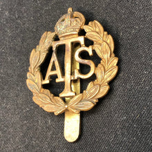 Load image into Gallery viewer, Original WW2 British Army Cap Badge - Auxiliary Territorial Service - The Militaria Shop
