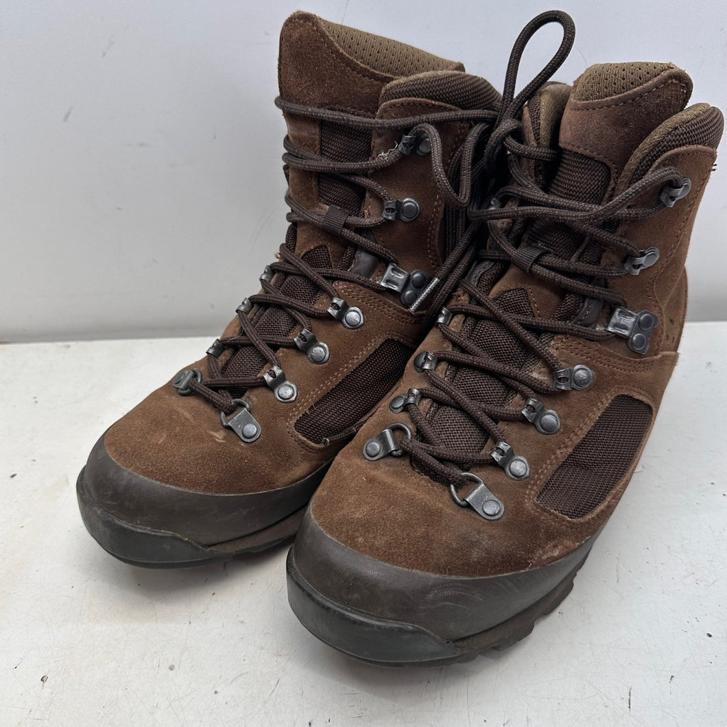 British Army Surplus Brown Leather Combat Boots - Iturri - Size UK 8 L - The Militaria Shop