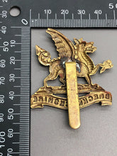 Load image into Gallery viewer, Original WW1 British Army Brecknockshire Territorials South Wales Bord Cap Badge
