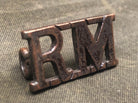Genuine British Army Brass Shoulder Title - Royal Marines - The Militaria Shop