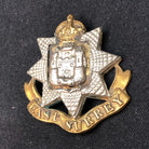 Genuine WW2 British Army Brass Cap Badge - East Surrey Regiment - The Militaria Shop