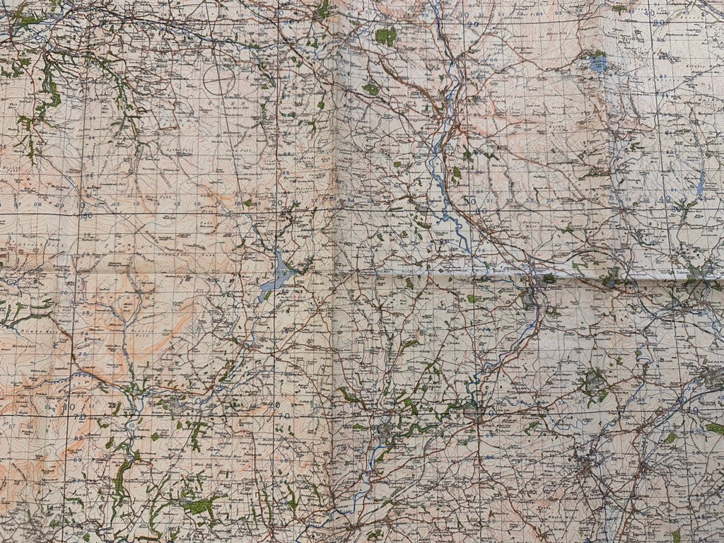 Original WW2 British Army GSGS Os Map of Great Britain - Ribblesdale - The Militaria Shop