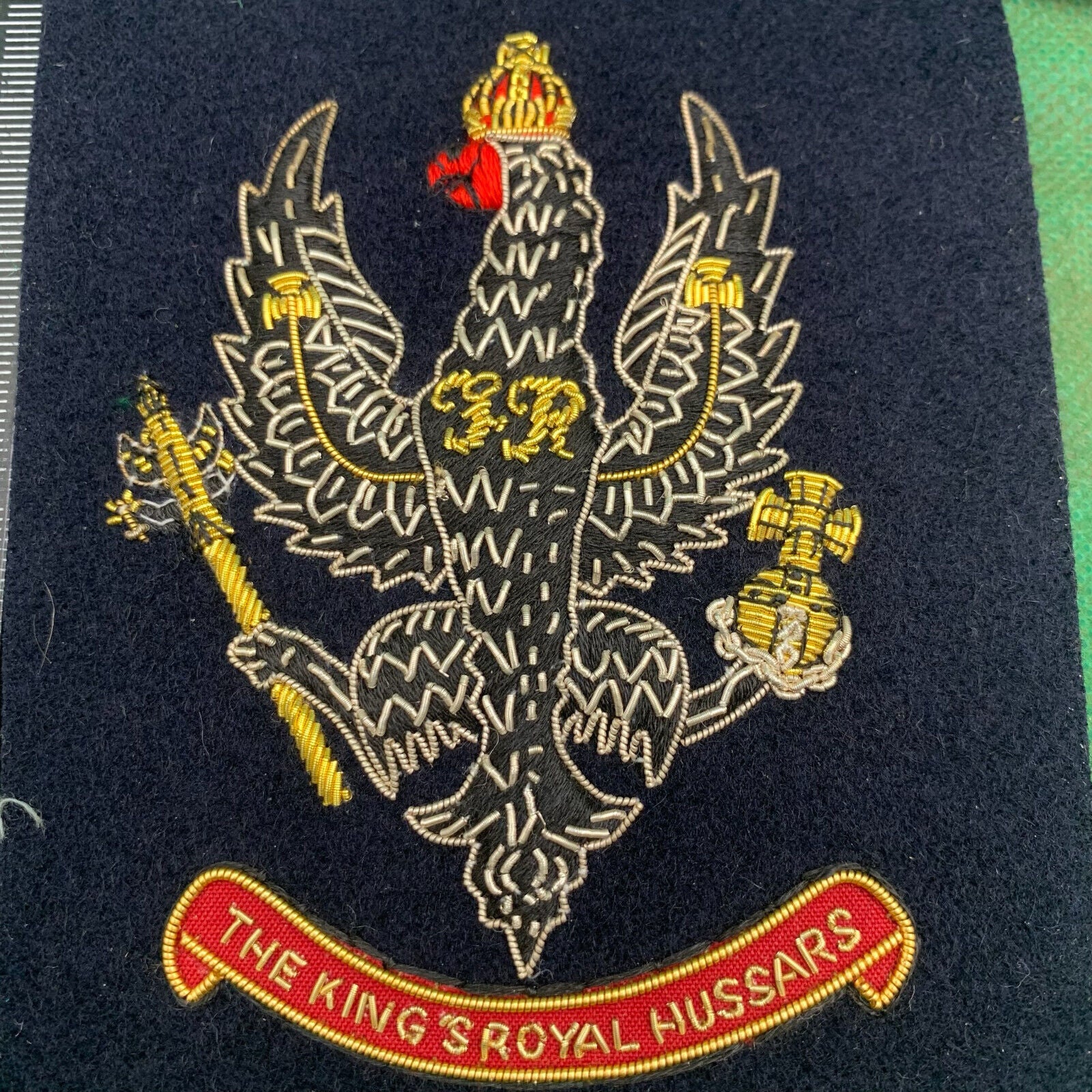 British Army Bullion Embroidered Blazer Badge - King's Royal Hussars - The Militaria Shop