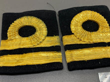 Load image into Gallery viewer, Original British Royal Navy Lieutenant&#39;s Shoulder Rank Epaulettes - Lightly Used
