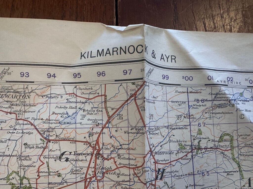 Original WW2 British Army GSGS OS Map of Scotland - Kilmarnock & Ayr - The Militaria Shop