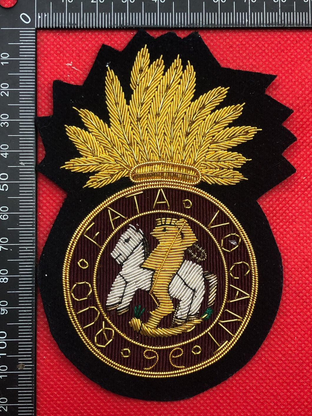 British Army Bullion Embroidered Blazer Badge - Royal Northumberland Fusiliers