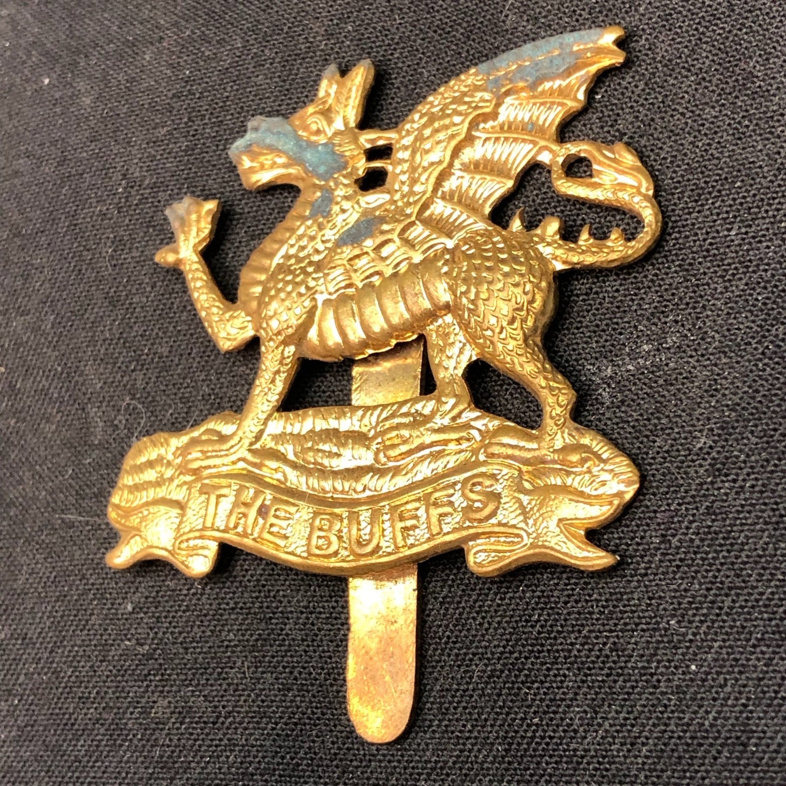 Original British Army Cap Badge - Buffs (Royal East Kent Regiment) - The Militaria Shop