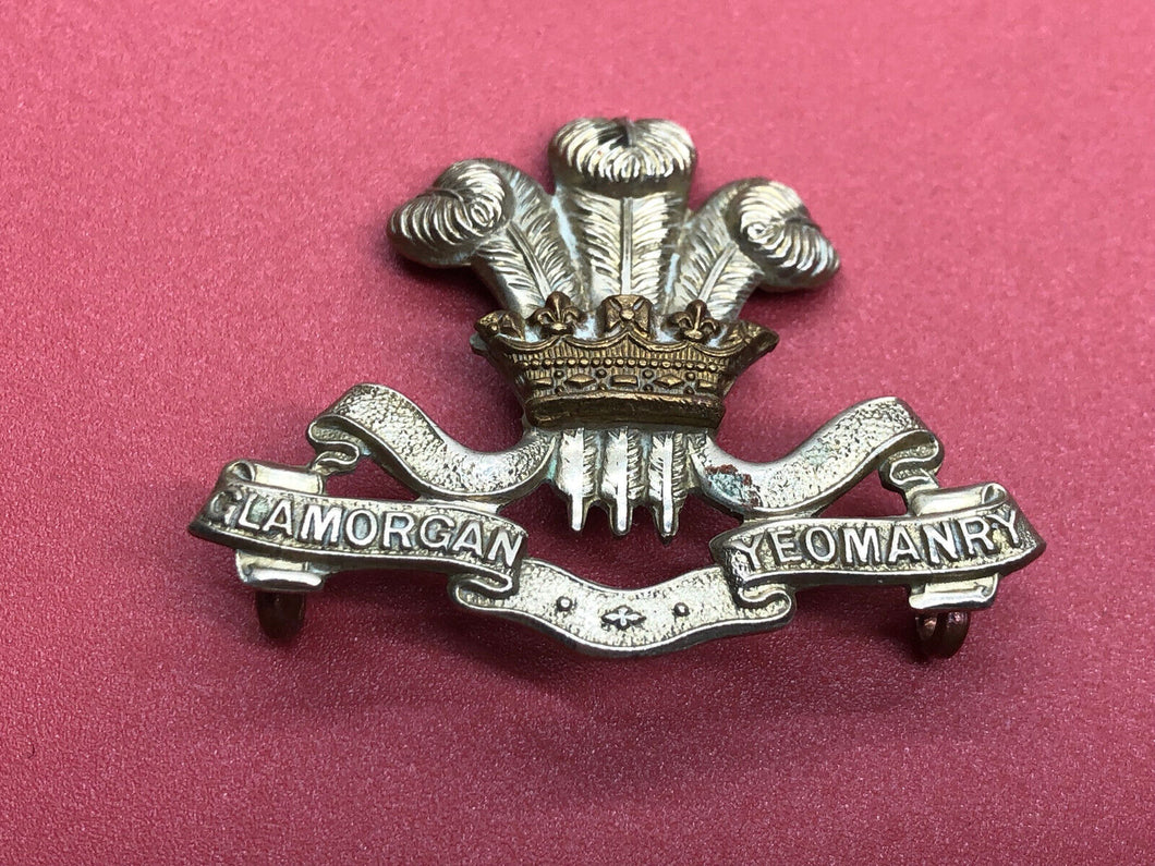 Original WW1 British Army Glamorgan Yeomanry Cap Badge