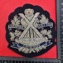 Load image into Gallery viewer, British Army Bullion Embroidered Blazer Badge - Liverpool Scottish Cameron Highl
