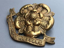 Load image into Gallery viewer, Original WW1 British Army Lancashire Hussars Cap Badge
