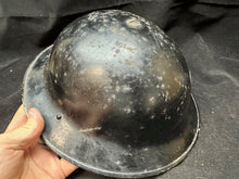 Load image into Gallery viewer, Original WW2 British Civil Defence Home Front Helmet &amp; Liner Set
