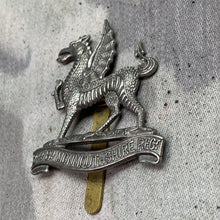 Load image into Gallery viewer, Original WW1 British Army 2nd Battalion Monmouthshire Regiment Cap Badge
