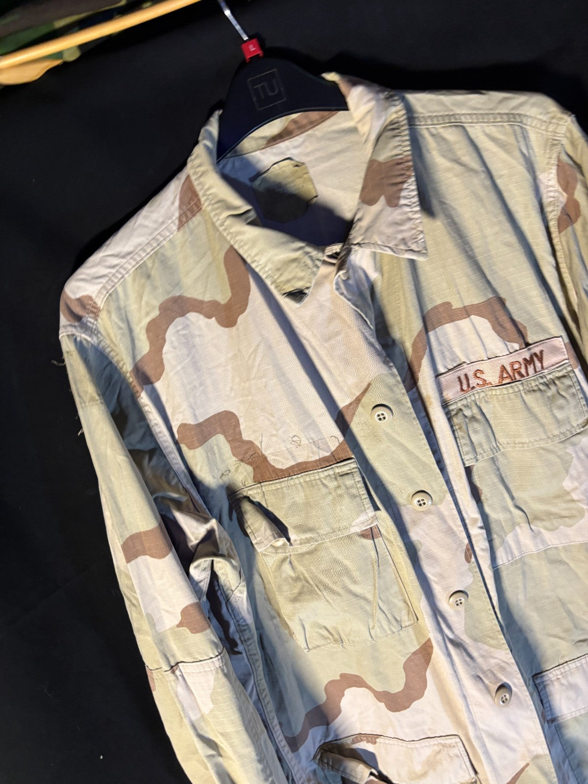 Gulf War US Army DCU Camouflaged Combat Field Coat/Jacket - Large/Long - The Militaria Shop