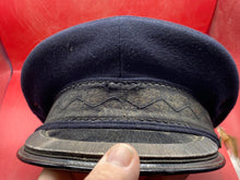 Load image into Gallery viewer, Original British Army High Ranking Officer&#39;s Cap with Braided Peak - Size 6  7/8
