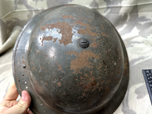 Load image into Gallery viewer, Original WW2 Mk2 British Home Front Civil Defence Helmet &amp; Liner Set
