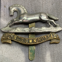 Load image into Gallery viewer, Original WW2 British Army Cap Badge - 3rd The King&#39;s Own Hussars
