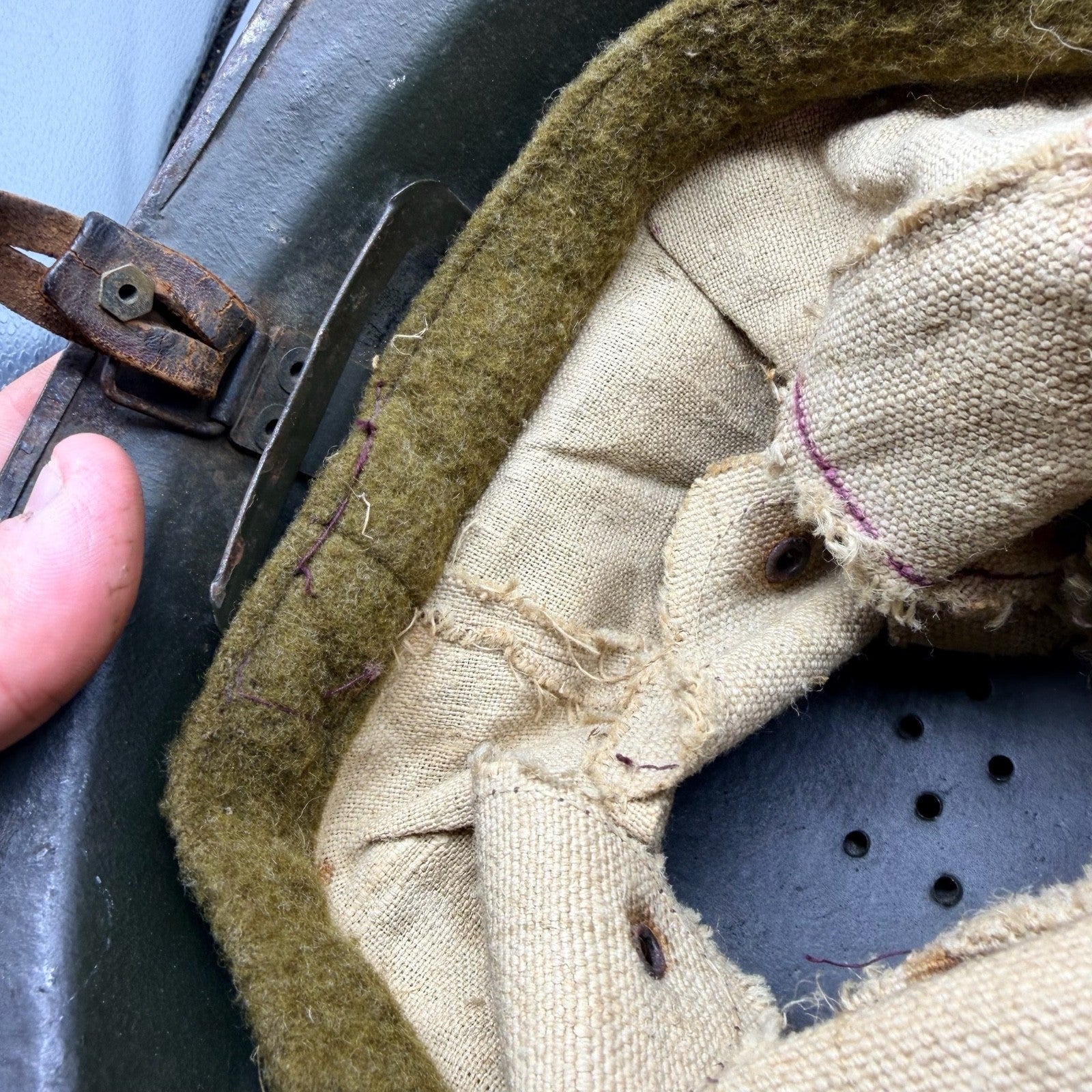 Original WW2 French Defence Passive / Army M1926 Adrian Helmet