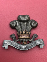 Load image into Gallery viewer, Original WW1 British Army Denbighshire Hussars Cap Badge
