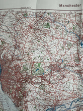 Load image into Gallery viewer, Original WW2 German Army Map of UK - Manchester / Liverpool / North West England
