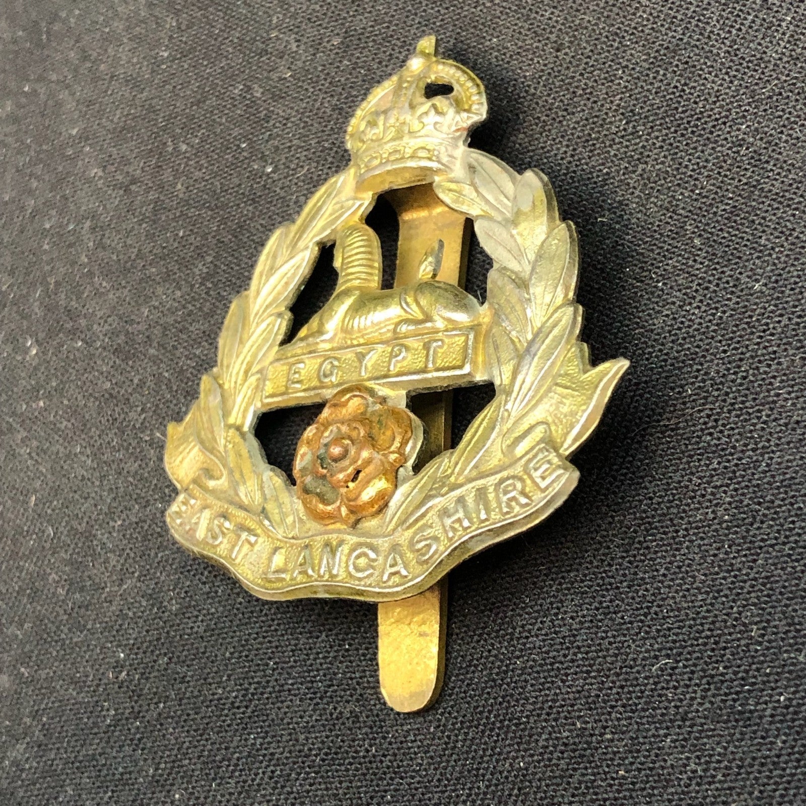 Original WW2 British Army Cap Badge - East Lancashire Regiment - The Militaria Shop