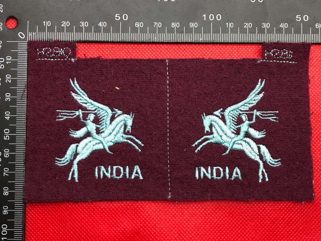 WW2 British Army Indian Airborne Division Pair Reproduction Shoulder Badges