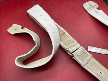 Load image into Gallery viewer, Original British Army White Buff Leather Guards Belt with Brass Loops

