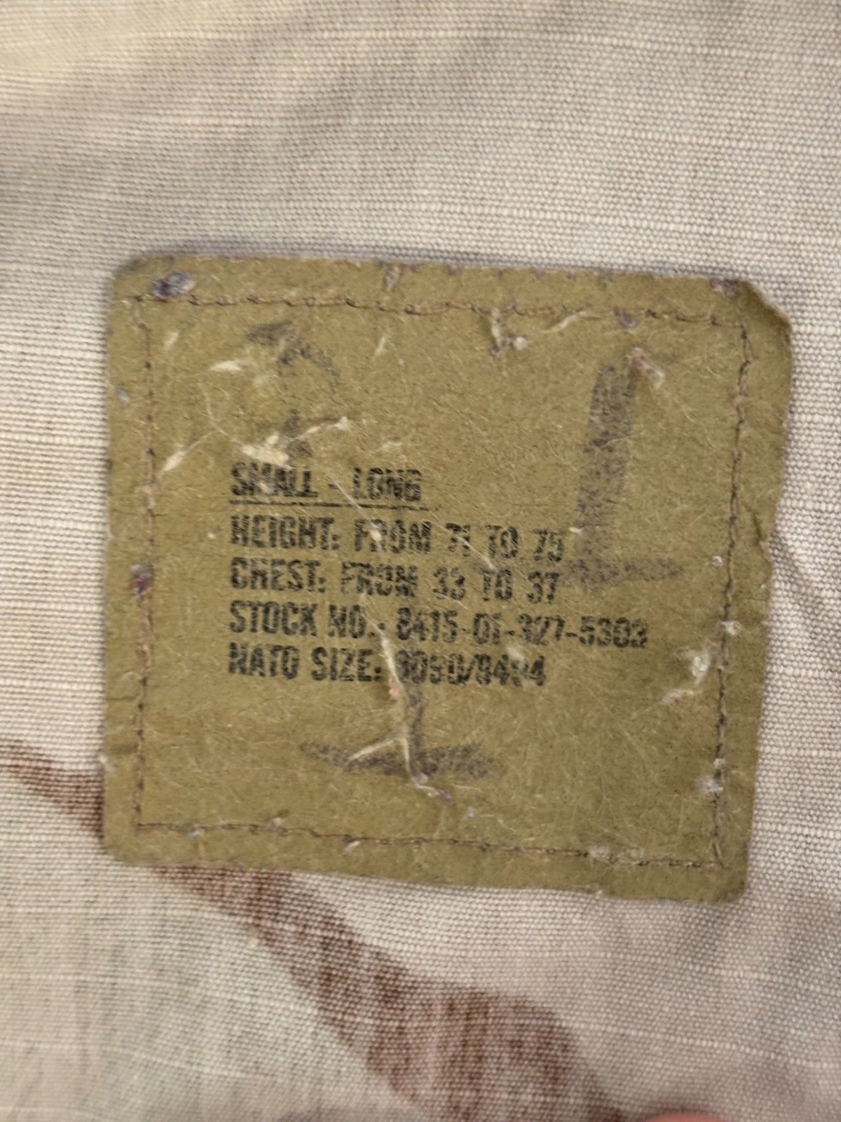 Gulf War US Army DCU Camouflaged Combat Field Coat/Jacket - Small/Long - The Militaria Shop