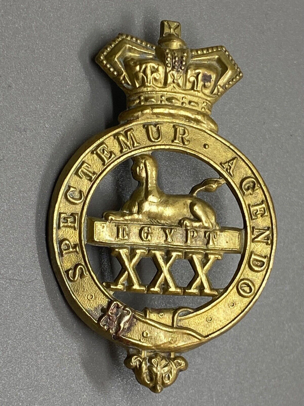 Original British Army - The 30th Cambridgeshire Regiment of Foot 1874-81 Badge