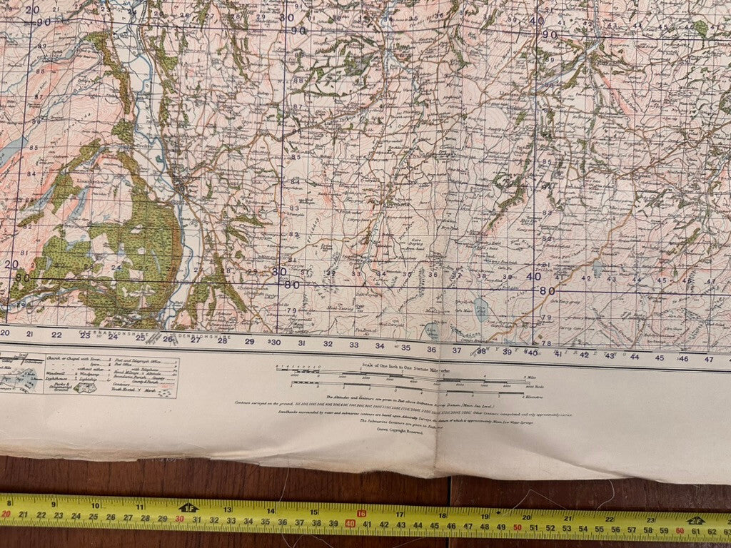 Original WW2 British Army GSGS OS Map of Great Britain - Llandudno & Denbigh - The Militaria Shop