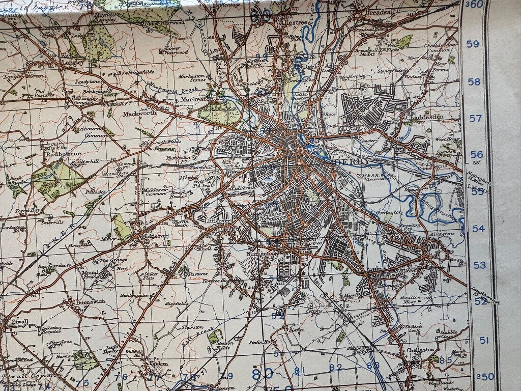 Original WW2 British Army OS Map of Great Britain - Debry - The Militaria Shop