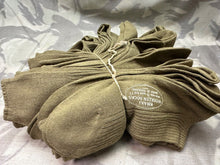 Load image into Gallery viewer, Original British Army WW2 New Old Stock Officers Wool Khaki Socks - Varied Sizes
