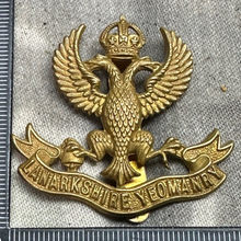 Load image into Gallery viewer, Original WW2 British Army Cap Badge - Lanarkshire Yeomanry
