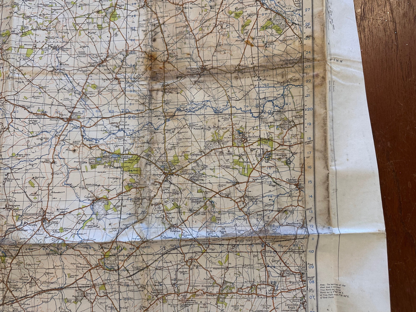 Original WW2 British Army GSGS OS Map England - Swindon & Cirencester - The Militaria Shop
